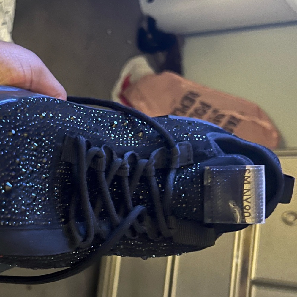 Black Steven Madden sneakers with rhinestones size 10m